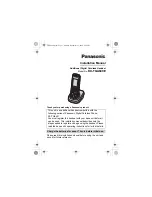 Preview for 1 page of Panasonic KX-TGA840E Installation Manual