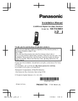 Preview for 1 page of Panasonic KX-TGA950B Installation Manual
