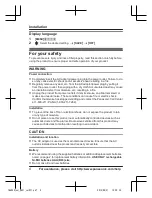 Preview for 4 page of Panasonic KX-TGA950B Installation Manual