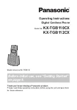 Panasonic KX-TGB110CX Operating Instructions Manual preview