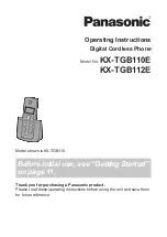 Preview for 1 page of Panasonic KX-TGB110E Operating Instructions Manual