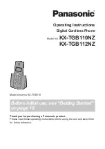 Panasonic KX-TGB110NZ Operating Instructions Manual preview