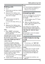 Предварительный просмотр 15 страницы Panasonic KX-TGB110NZ Operating Instructions Manual