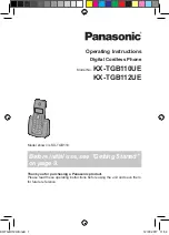 Panasonic KX-TGB110UE Operating Instructions Manual preview