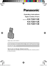 Panasonic KX-TGB113E Operating Instructions Manual preview