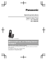 Preview for 1 page of Panasonic KX-TGB310C Operating Instructions Manual