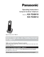 Предварительный просмотр 1 страницы Panasonic KX-TGB810 Operating Instructions Manual