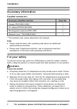 Preview for 2 page of Panasonic KX-TGBA85 Installation Manual