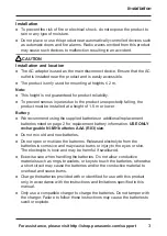 Preview for 3 page of Panasonic KX-TGBA85 Installation Manual