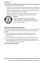 Preview for 4 page of Panasonic KX-TGBA85 Installation Manual