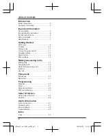 Preview for 2 page of Panasonic KX-TGC210CX Operating Instructions Manual