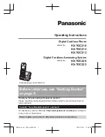 Preview for 1 page of Panasonic KX-TGC212 Operating Instructions Manual