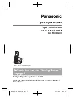 Preview for 1 page of Panasonic KX-TGC212CX Operating Instructions Manual