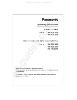 Preview for 1 page of Panasonic KX-TGC360 Operating Instructions Manual