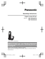 Preview for 1 page of Panasonic KX-TGC410CX Operating Instructions Manual