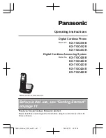 Предварительный просмотр 1 страницы Panasonic KX-TGC410E Operating Instructions Manual