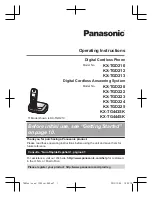 Preview for 1 page of Panasonic KX-TGD210 Operating Instructions Manual