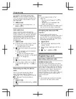 Preview for 34 page of Panasonic KX-TGD312BX Operating Manual