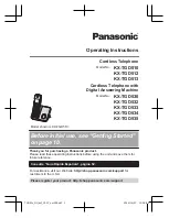 Preview for 1 page of Panasonic KX-TGD510 Operating Instructions Manual