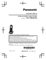 Preview for 1 page of Panasonic KX-TGDA20C Installation Manual