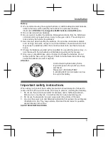 Preview for 5 page of Panasonic KX-TGDA20C Installation Manual