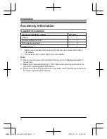 Preview for 2 page of Panasonic KX-TGDA30EX Installation Manual