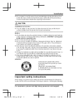 Preview for 3 page of Panasonic KX-TGDA50 Installation Manual