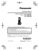 Предварительный просмотр 1 страницы Panasonic KX-TGDA83 Installation Manual