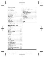 Preview for 2 page of Panasonic KX-TGE213C Operating Instructions Manual