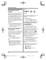 Предварительный просмотр 62 страницы Panasonic KX-TGE262C Operating Instructions Manual