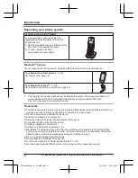 Предварительный просмотр 6 страницы Panasonic KX-TGE662 Operating Instructions Manual