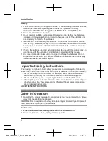 Preview for 6 page of Panasonic KX-TGEA20 Installation Manual