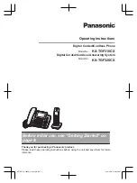 Panasonic KX-TGF310CX Operating Instructions Manual предпросмотр