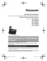 Preview for 1 page of Panasonic KX-TGF340 Operating Instructions Manual