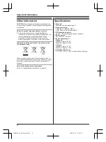 Preview for 8 page of Panasonic KX-TGF380AZ Operating Instructions Manual