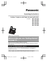 Panasonic KX-TGF540 Series Operating Instructions Manual preview