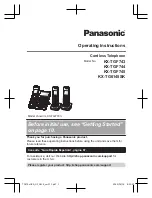 Предварительный просмотр 1 страницы Panasonic KX-TGF740 Operating Instructions Manual