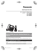 Panasonic KX-TGF880 Series Operating Instructions Manual предпросмотр