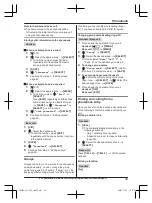 Предварительный просмотр 39 страницы Panasonic KX-TGF880 Series Operating Instructions Manual