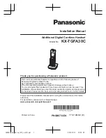 Panasonic KX-TGFA30C Installation Manual предпросмотр