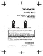 Panasonic KX-TGFA85 Installation Manual preview