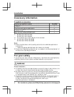 Preview for 2 page of Panasonic KX-TGFA85 Installation Manual