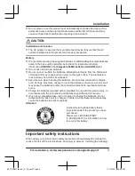 Preview for 3 page of Panasonic KX-TGFA87C Installation Manual