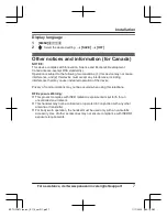 Preview for 7 page of Panasonic KX-TGFA87C Installation Manual