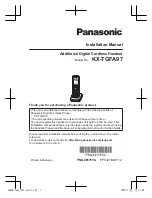 Preview for 1 page of Panasonic KX-TGFA97 Installation Manual