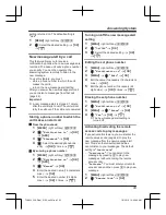 Preview for 43 page of Panasonic KX-TGH223AZ Operating Instructions Manual