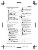 Предварительный просмотр 27 страницы Panasonic KX-TGH260BX Operating Instructions Manual