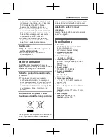 Предварительный просмотр 7 страницы Panasonic KX-TGK210HK Operating Instructions Manual