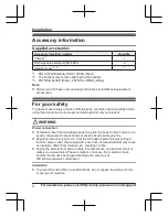 Preview for 2 page of Panasonic KX-TGLA40 Installation Manual