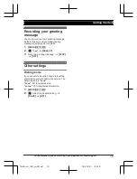 Preview for 15 page of Panasonic KX-TGLA40 Operating Instructions Manual